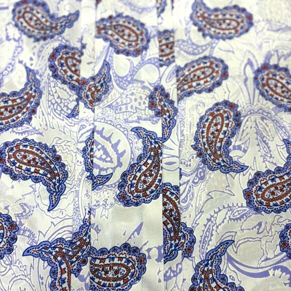 Skies Are Blue Paisley Ruffle Boho Career Airy Career Office Tank Blouse L - Picture 5 of 11